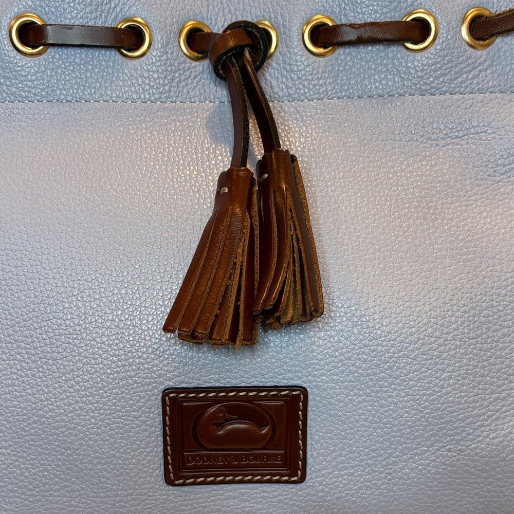 Dooney & Bourke Bag Purse Handbag Leather Vintage Ariel Wakefield Tassel Tote - Picture 5 of 17